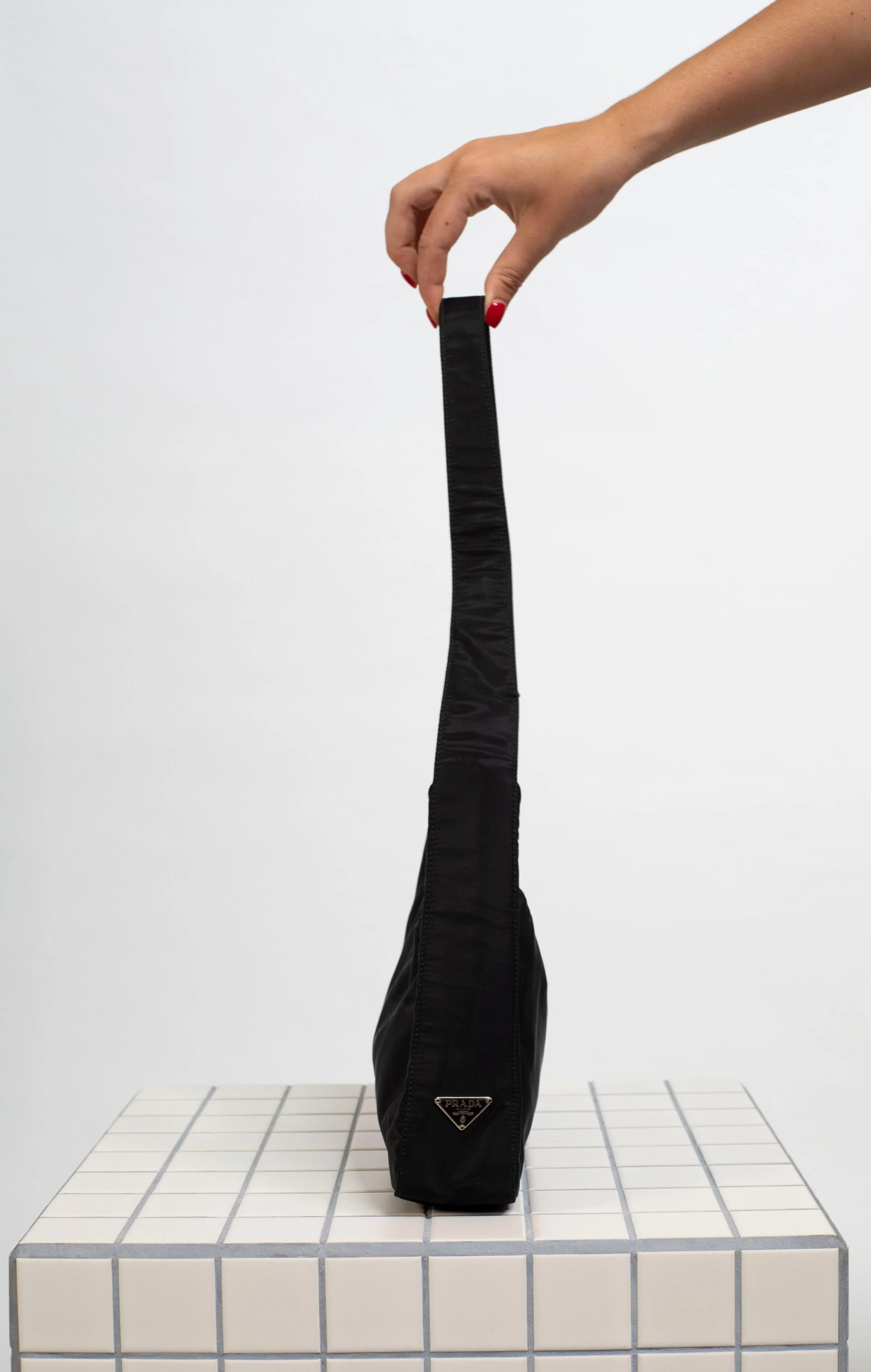 Prada Nylon Asymmetric Shoulder Bag — Sozo Amour